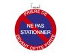 Exacompta - Panneau de signalisation - Ne pas stationner devant cette porte - 20 cm de diamètre