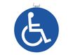 Exacompta - Panneau Parking réservé handicapés - 30 cm de diamètre