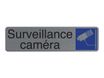 Exacompta - Plaque de signalisation Surveillance caméra - 165 x 44 mm - aluminium brossé