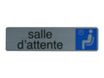 Exacompta - Pictogramme - Salle d'attente - 44 x 165 mm - aluminium brossé