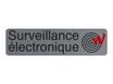 Exacompta - Plaque de signalisation Surveillance électronique - 165 x 44 mm - aluminium brossé