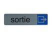 Exacompta - Pictogramme - Sortie - 44 x 165 mm - aluminium brossé