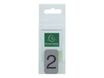 Exacompta - Pictogramme - Chiffre 2 - 25 x 44 mm - aluminium brossé
