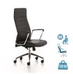 Fauteuil de bureau ZAIRA - accoudoirs fixes - noir