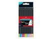 Faber-Castell Black Edition Neon+Pastel - 12 crayosn de couleur - couleurs brillantes assorties