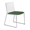 Chaise visiteur FLORA - blanc et vert