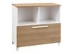 Armoire mi-haute SUNDAY - L80 x H79 x P42 - 2 cases + 1 tiroir - façade et dessus chêne (Top bois non compris)