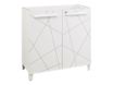 Rangement bas SUNDAY - L80 x H79 x P42 - 2 portes - blanc graphic (top surmeuble non compris)