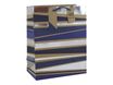 Clairefontaine - Sac cadeau kraft - rayures bleu - 26,5 cm x 14 cm x 33 cm