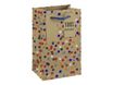 Clairefontaine - Sac cadeau kraft - pois multicolore - 12,7 cm x 9 cm x 20,3 cm