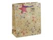 Clairefontaine - Sac cadeau kraft - étoiles multicolore - 21,5 cm x 10,2 cm x 25,3 cm
