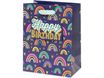 Legami - Sac cadeau moyen - 19 x 11,5 x 25 cm - anniversaire arc-en-ciel