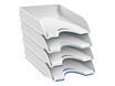 Nuance by CEP Soft - Pack de 4 corbeilles à courrier gris