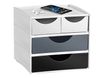 Confort by CEP - Mini module de classement - 2 petits tiroirs et 2 grands - gris minéral
