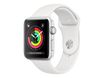 Apple Watch Series 3 (GPS) - montre connectée - 8 Go - boitier en aluminium argent / Bracelet sport blanc