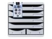 Exacompta Office Big Box - Module de classement 6 tiroirs - gris clair
