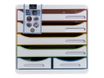 Exacompta Black Office - Module de classement 6 tiroirs - blanc/arlequin
