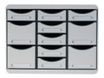 Exacompta Office Store-Box Multi - Module de classement 11 tiroirs - gris clair