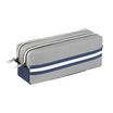 Trousse rectangulaire Trilines - 2 compartiments - gris - Viquel