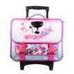 Cartable à roulettes Lililou 38 cm - 2 compartiments - rose - Bagtrotter