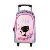 Sac à dos à roulettes Lililou - 2 compartiments - rose - Bagtrotter