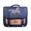 Cartable Cybel 38 cm - 2 compartiments - bleu/velours - Bagtrotter