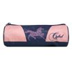 Trousse ronde Cybel - 1 compartiment - bleu/velours - Bagtrotter