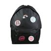 Sac à dos + 1 trousse - 1 compartiment - noir - avec 5 patchs fille - Bagtrotter