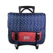 Cartable à roulettes Phileas Etoiles 38 cm - 2 compartiments - bleu - Bagtrotter