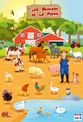 Poster pédagogique Animaux de la Ferme - 52 x 76 cm - Bouchut