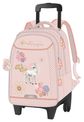 Sac à dos à roulettes Bella Sara Romantic - 1 compartiment - rose poudré - Kid'Abord