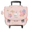 Cartable à roulettes Bella Sara Romantic 38 cm - 2 compartiments - rose poudré - Kid'Abord