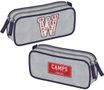 Trousse rectangulaire Camps Warriors - 2 compartiments - gris - Kid'Abord