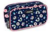 Trousse rectangulaire Chacha Kinky - 2 compartiments - bleu - Kid'Abord