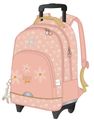 Sac à dos à roulettes KIP Daisy - 2 compartiments - rose poudré - Kid'Abord