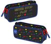 Trousse rectangulaire KIP Game Zone - 2 compartiments - noir - Kid'Abord