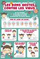 Poster pédagogique BOUCHUT "Gestes barrières" PEFC 70 % 52 x 76 cm