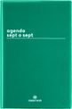 Agenda Boréal Sept O Sept - 1 semaine sur 2 pages - 10 x 15 cm - vert - Oberthur
