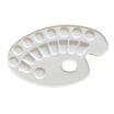 Cléopâtre - Palette de peinture en plastique ovale - blanche