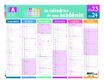 Calendrier Mon Academie - 6 mois par face - Zone A - 33,5 x 43 cm - Oberthur