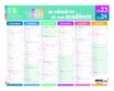 Calendrier Mon Academie - 6 mois par face - Zone B - 33,5 x 43 cm - Oberthur