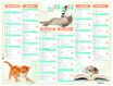 Calendrier Chatons - 7 mois par face - 32 x 42 cm - Oberthur