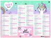 Calendrier Licorne - 7 mois par face - 32 x 42 cm - Oberthur