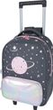 Sac à dos à roulettes Cosmic Girl - 1 compartiment - gris anthracite - Oberthur