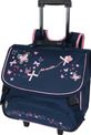 Cartable à roulettes Lola Espeleta - 38 cm - 2 compartiments - marine - Oberthur
