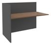 Banque d'accueil Module de départ haut OLA - L82,5 x H112 x P82,5 cm - structure carbone, plateau noyer