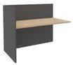 Banque d'accueil Module de départ haut OLA - L122,5 x H112 x P82,5 cm - structure carbone, plateau chêne clair