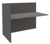 Banque d'accueil Module de départ haut OLA - L122,5 x H112 x P82,5 cm - structure carbone, plateau chêne gris