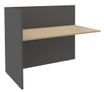 Banque d'accueil Module de départ haut OLA - L142,5 x H112 x P82,5 cm - structure carbone, plateau chêne clair