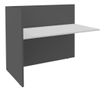 Banque d'accueil Module de départ haut OLA - L142,5 x H112 x P82,5 cm - structure carbone, plateau blanc perle